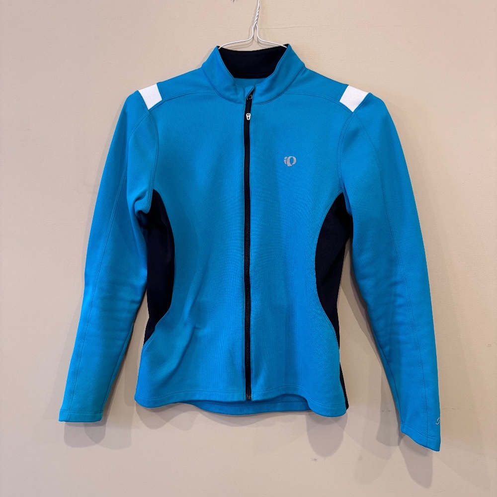 ❤️❤️ 3/$25 Pearl Izumi Teal & Black zip front cycling jacket
